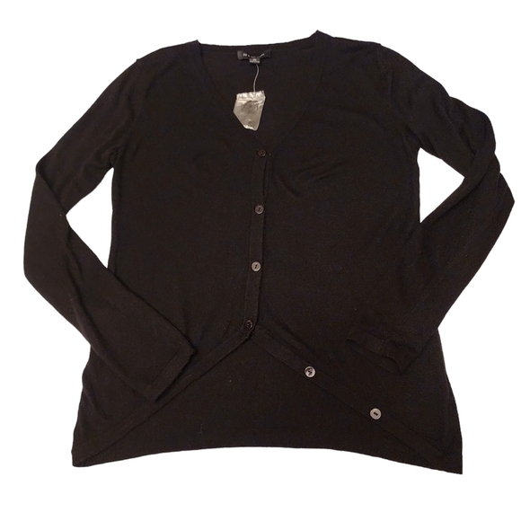 Halston Black Button Down Sweater Size XS - Picture 3 of 11